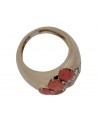 VINTAGE GOLD RING WITH DIAMONDS AND CORALS