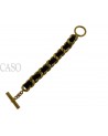 BRACCIALE CHANEL VINTAGE CATENA E PELLE