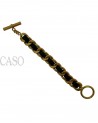 BRACCIALE CHANEL VINTAGE CATENA E PELLE