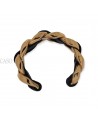 BRACCIALE CHANEL VINTAGE IN METALLO DORATO CON PELLE NERA
