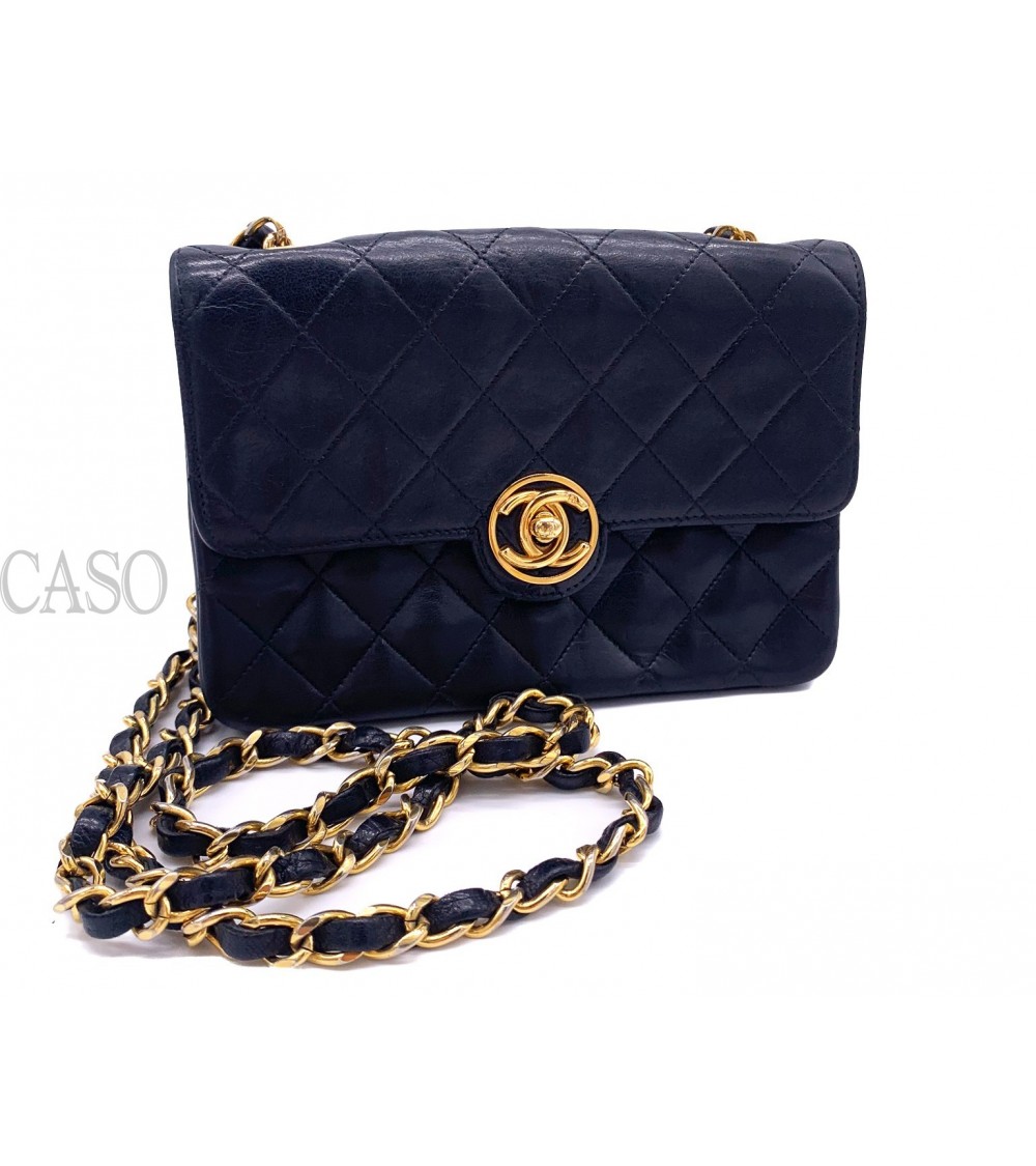Vintage Chanel Nano Flap Bag Gold Metallic Lambskin Gold Hardware  Madison  Avenue Couture