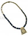 COLLANA VINTAGE IN ORO GIALLO CON LAPIS E BRILLANTI