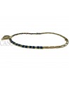 COLLANA VINTAGE IN ORO GIALLO CON LAPIS E BRILLANTI