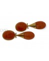 VINTAGE GOLD DANGLE EARRINGS WITH CERASUOLO CORAL