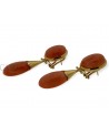 VINTAGE GOLD DANGLE EARRINGS WITH CERASUOLO CORAL