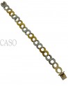 BRACCIALE NEI 2 COLORI DELL'ORO CON BRILLANTI