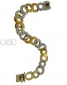 BRACCIALE NEI 2 COLORI DELL'ORO CON BRILLANTI