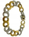 BRACCIALE NEI 2 COLORI DELL'ORO CON BRILLANTI
