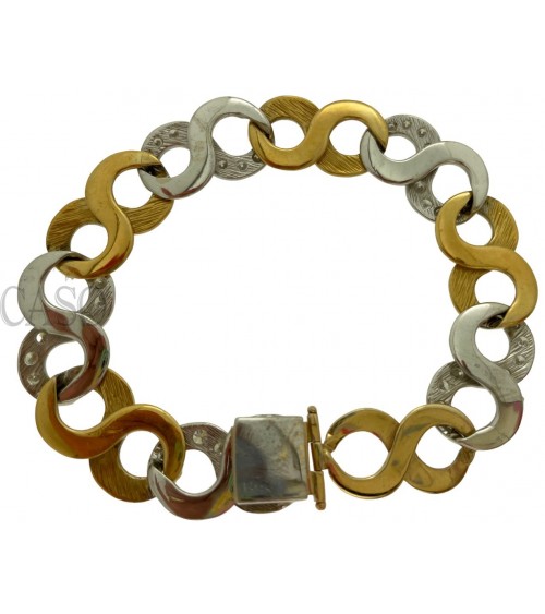 BRACCIALE NEI 2 COLORI DELL'ORO CON BRILLANTI