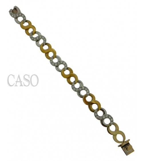 BRACCIALE NEI 2 COLORI DELL'ORO CON BRILLANTI