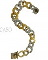 BRACCIALE NEI 2 COLORI DELL'ORO CON BRILLANTI