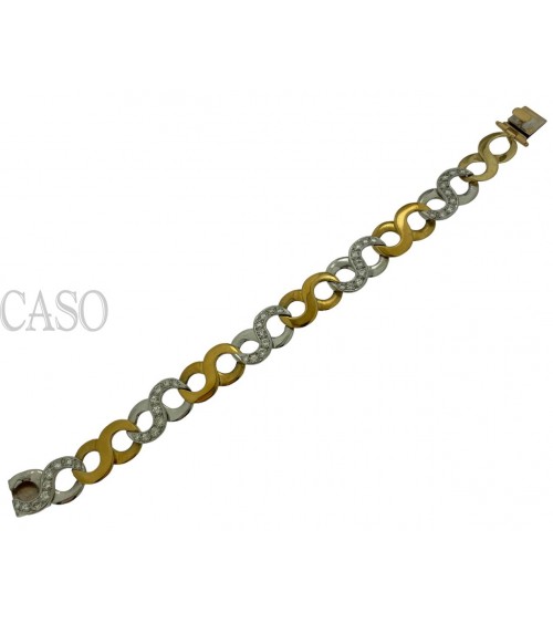 BRACCIALE NEI 2 COLORI DELL'ORO CON BRILLANTI