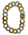 BRACCIALE NEI 2 COLORI DELL'ORO CON BRILLANTI