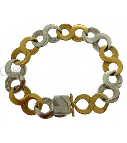 BRACCIALE NEI 2 COLORI DELL'ORO CON BRILLANTI