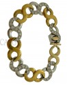BRACCIALE NEI 2 COLORI DELL'ORO CON BRILLANTI