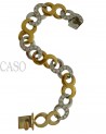 BRACCIALE NEI 2 COLORI DELL'ORO CON BRILLANTI