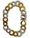 BRACCIALE NEI 2 COLORI DELL'ORO CON BRILLANTI