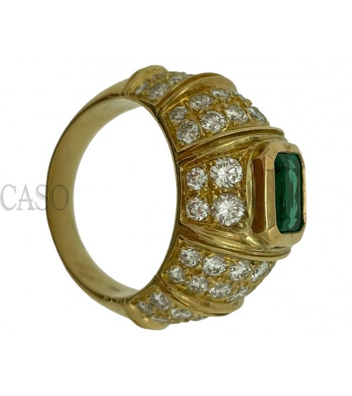 ANELLO CON SMERALDO E BRILLANTI