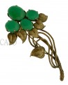 SPILLA VINTAGE IN ORO GIALLO CON CRISOPRASIO