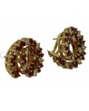 ORECCHINI IN ORO GIALLO CON BRILLANTI E RUBINI