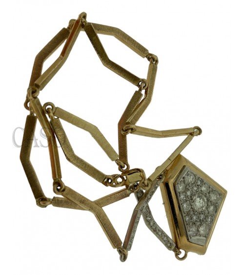 COLLANA IN ORO GIALLO CON BRILLANTI