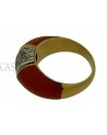 ANELLO VINTAGE ORO E CORALLO