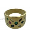 FASCIA IN ORO CON GEMME COLORATE