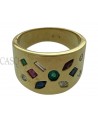 FASCIA IN ORO CON GEMME COLORATE