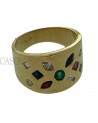 FASCIA IN ORO CON GEMME COLORATE