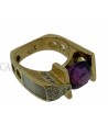 ANELLO ORO AMETISTA MADREPERLA E BRILLANTI