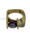 ANELLO ORO AMETISTA MADREPERLA E BRILLANTI