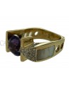 ANELLO ORO AMETISTA MADREPERLA E BRILLANTI