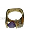 ANELLO ORO AMETISTA MADREPERLA E BRILLANTI