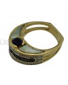 ANELLO ORO MADREPERLA AMETISTE E BRILLANTI
