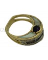 ANELLO ORO MADREPERLA AMETISTE E BRILLANTI