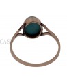 VINTAGE GOLD RING WITH TURQUOISE