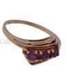 VINTAGE GOLD RING WITH SMALL RUBIES