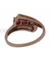VINTAGE GOLD RING WITH SMALL RUBIES