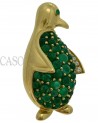 PENDANT PIN IN YELLOW GOLD IN THE SHAPE OF A PENGUIN