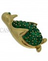 PENDANT PIN IN YELLOW GOLD IN THE SHAPE OF A PENGUIN