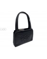 CHANEL VINTAGE BLACK LEATHER POCHETTE