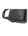 CHANEL VINTAGE BLACK LEATHER POCHETTE