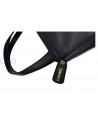 CHANEL VINTAGE BLACK LEATHER POCHETTE