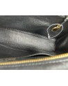 CHANEL VINTAGE BLACK LEATHER POCHETTE