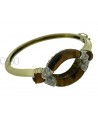 BRACCIALE RIGIDO OCCHIO DI TIGRE E BRILLANTI