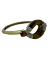 BRACCIALE RIGIDO OCCHIO DI TIGRE E BRILLANTI