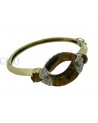 BRACCIALE RIGIDO OCCHIO DI TIGRE E BRILLANTI