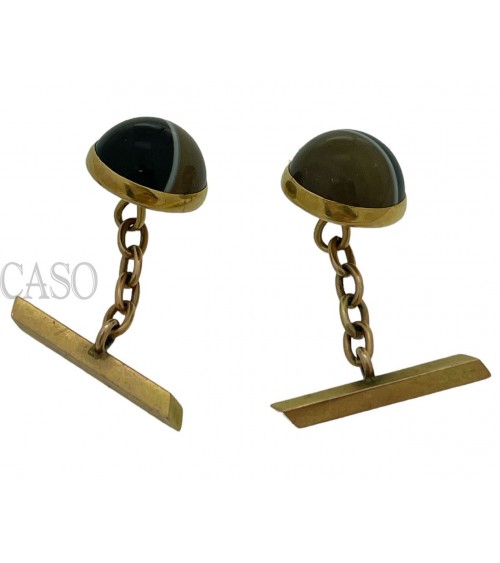 GEMELLI VINTAGE IN ORO CON AGATA