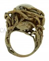 ANELLO VINTAGE IN ORO CON MADREPERLA E BRILLANTI