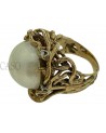 ANELLO VINTAGE IN ORO CON MADREPERLA E BRILLANTI